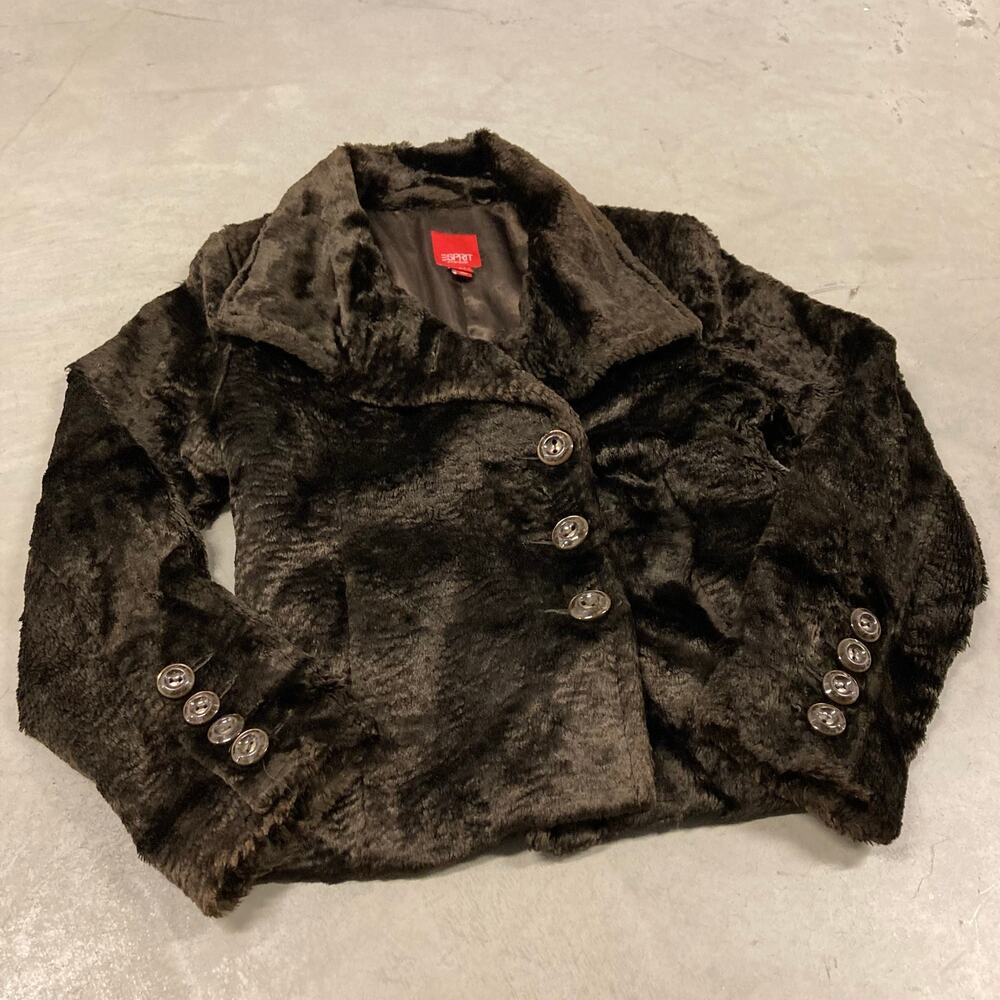 Y2K esprit faux fur avant guard coat